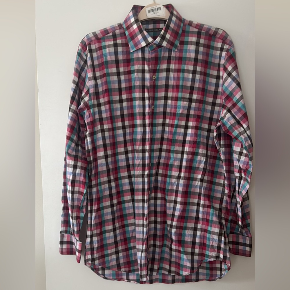 Peter Millar Men's Colorful Plaid Button Down Shirt